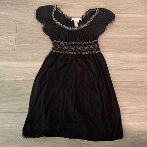 Max Studio Ruched Black Mini Dress